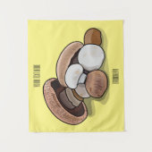 Cartoon Mushroom-Abbildung Wandteppich (Vorderseite)