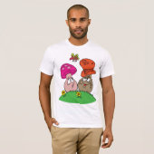 Cartoon Mushrooms Mens T - Shirt (Vorne ganz)