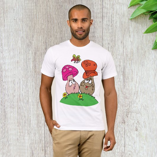 Cartoon Mushrooms Mens T - Shirt