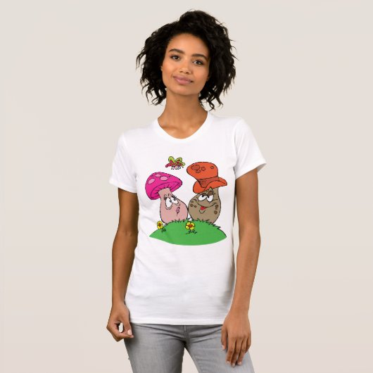 Cartoon Mushrooms T - Shirt (Vorne ganz)