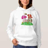 Cartoon Mushrooms Womens Hoodie (Vorderseite)