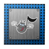 Cartoon-Musiknote Fliese (Vorderseite)