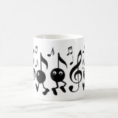 Cartoon Musiknoten Kaffeetasse (Mittel)