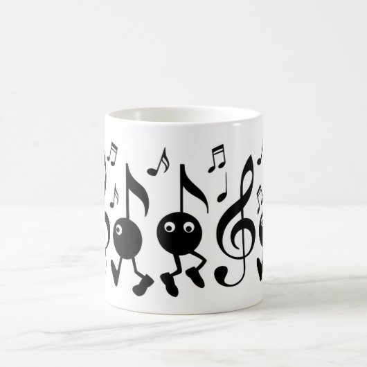 Cartoon Musiknoten Kaffeetasse (Mittel)