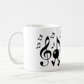 Cartoon Musiknoten Kaffeetasse (Links)