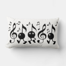Cartoon Musiknoten Lendenkissen