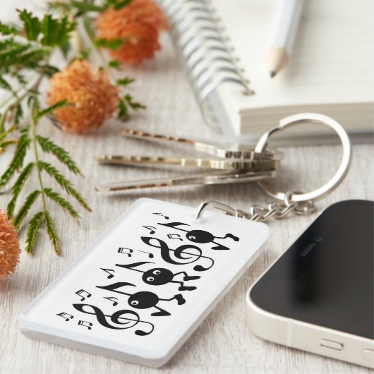 Cartoon Musiknoten Schlüsselanhänger (Vorderseite rechts)