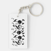 Cartoon Musiknoten Schlüsselanhänger (Rückseite)