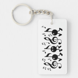 Cartoon Musiknoten Schlüsselanhänger