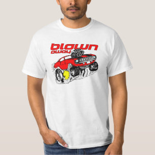 Cartoon-Muskel-Auto weg durchgebrannt T-Shirt