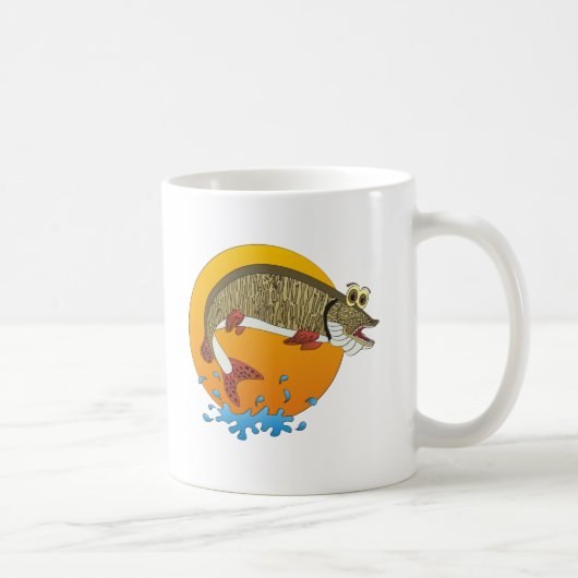 Cartoon Muskie Kaffeetasse (Rechts)