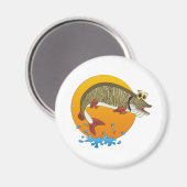 Cartoon Muskie Magnet (Vorderseite/Rückseite)