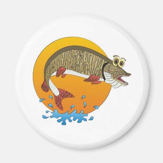 Cartoon Muskie Magnet (Vorne)