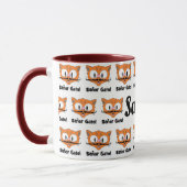 Cartoon Mustache Cat Pattern Personalisiert Tasse (Links)