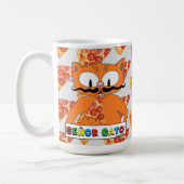 Cartoon Mustache Cat Señor Gato Pizza Liebhaber Gr Kaffeetasse (Links)