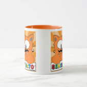 Cartoon Mustache Cat Senor Gato Thumbs Up Tasse (Zentrum)