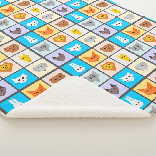 Cartoon-Muster-Deckeln Sherpadecke (3/4)