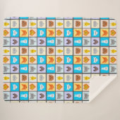 Cartoon-Muster-Deckeln Sherpadecke (Vorderseite (Horizontal))