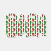 Cartoon-Muster für rote und grüne Pfefferdivas Geschenkschachtel (Ungefaltet)