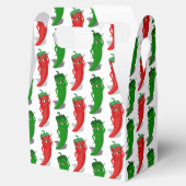 Cartoon-Muster für rote und grüne Pfefferdivas Geschenkschachtel (Geöffnet)
