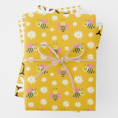 Cartoon-Muster für Schlafbienen Geschenkpapier Set (Beispiel)