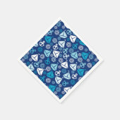 Cartoon Muster mit Segelbooten Serviette (Ecke)