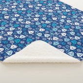 Cartoon-Muster mit Segelbooten Sherpadecke (3/4)