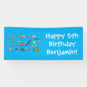 Cartoon-Muster von Wolkenkratzern Banner (Horizontal)