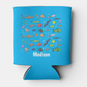 Cartoon-Muster von Wolkenkratzern Dosenkühler (Vorderseite)