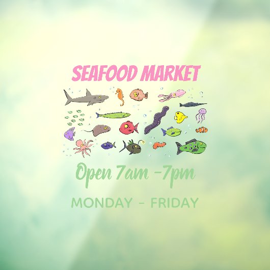 Cartoon-Muster von Wolkenkratzern Fensteraufkleber (Blatt 3)