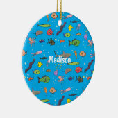 Cartoon-Muster von Wolkenkratzern Keramik Ornament (Rechts)