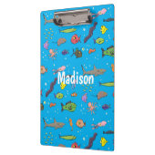 Cartoon-Muster von Wolkenkratzern Klemmbrett (Links)