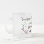 Cartoon-Muster von Wolkenkratzern Mattglastasse (Links)