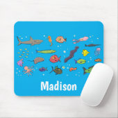 Cartoon-Muster von Wolkenkratzern Mousepad (Mit Mouse)