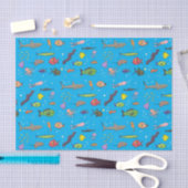 Cartoon-Muster von Wolkenkratzern Seidenpapier (Handwerk)