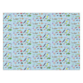 Cartoon-Muster von Wolkenkratzern Tischdecke (Vorderseite (Horizontal))