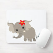 Cartoon-Mutter-Elefant und Kalb Mousepad (Mit Mouse)