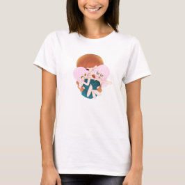 Cartoon Mutter mit ihren Twins T - Shirt