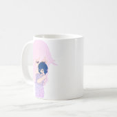 Cartoon Mutter mit ihrer Tasse für das Baby (Vorderseite Links)