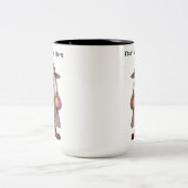 Cartoon-Mystery für Privatdetektoren Zweifarbige Tasse (Mittel)