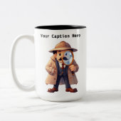 Cartoon-Mystery für Privatdetektoren Zweifarbige Tasse (Links)