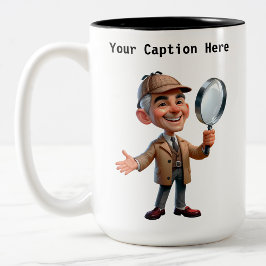 Cartoon-Mystery für Privatdetektoren Zweifarbige Tasse