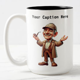 Cartoon-Mystery für Privatdetektoren Zweifarbige Tasse