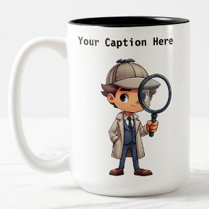 Cartoon-Mystery für Privatdetektoren Zweifarbige Tasse