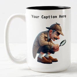 Cartoon-Mystery für Privatdetektoren Zweifarbige Tasse