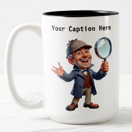 Cartoon-Mystery für Privatdetektoren Zweifarbige Tasse