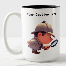 Cartoon-Mystery für Privatdetektoren Zweifarbige Tasse