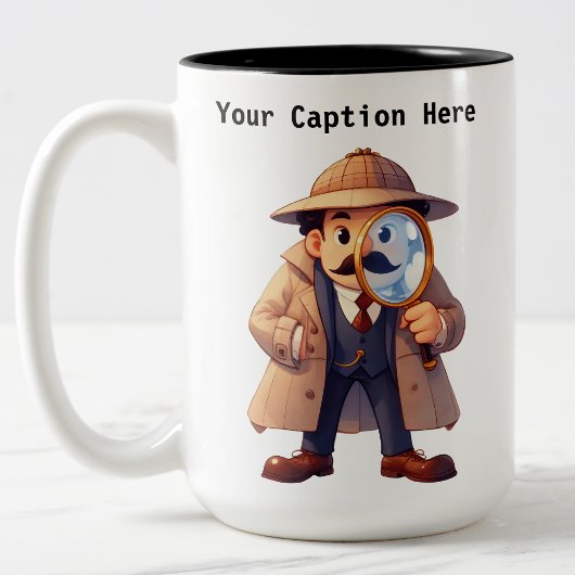 Cartoon-Mystery für Privatdetektoren Zweifarbige Tasse