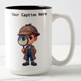 Cartoon-Mystery für Privatdetektoren Zweifarbige Tasse