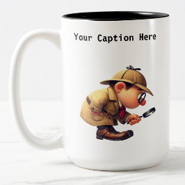 Cartoon-Mystery für Privatdetektoren Zweifarbige Tasse